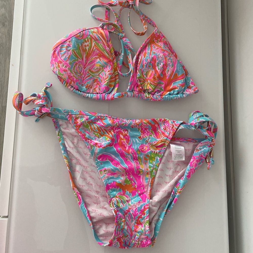 Lilly Pulitzer Scuba to Cuba bikini Sml/Med